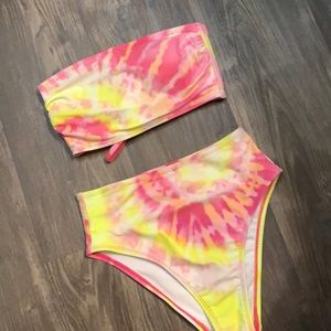 Tie Dye High Waisted Swimsuit